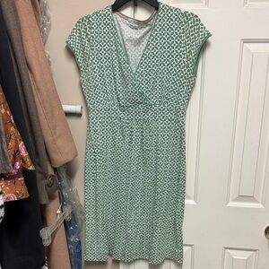 Boden Green Geometric Midi Dress